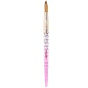 Kiara Sky Acrylic Brush #12 - Pink | 100% Pure Kolinsky | Crystal Cut Handle and Acetone Resistant Beauty & Personal Care KIARA SKY
