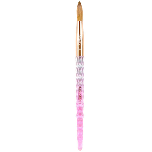 Kiara Sky Acrylic Brush #12 - Pink | 100% Pure Kolinsky | Crystal Cut Handle and Acetone Resistant Beauty & Personal Care KIARA SKY
