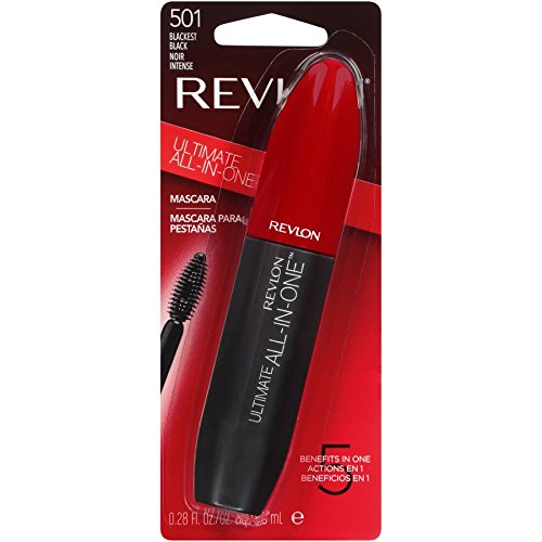 Revlon Mascara, All-in-One Eye Makeup, Volumizing & Lifting Mascara, No Clump, Smudge Proof, Flake Proof, 501 Blackest Black, 0.28 Fl Oz Beauty & Personal Care REVLON
