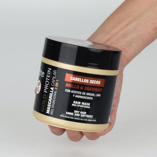 Tahe Gold Protein For Dry Hair Small Kit - Shampoo 300ml, Mask 400ml, Styling Cream 200ml - Nourishing & Softness Beauty & Personal Care Tahe