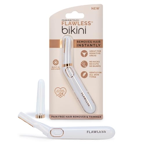 Finishing Touch Flawless Bikini Shaver and Trimmer Hair Remover for Women, Dry Use Electric Razor, Personal Groomer for Intimate Ladies Shaving, No Beauty & Personal Care Finishing Touch Flawless