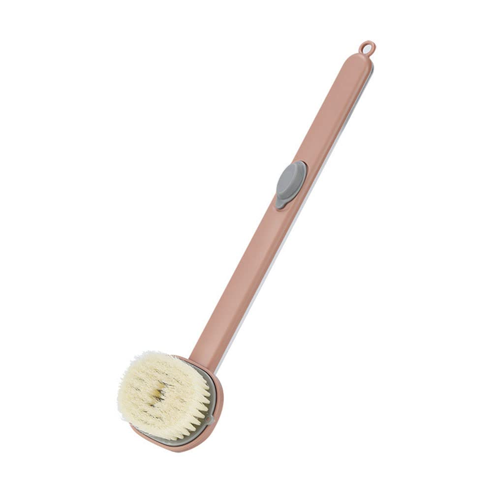 Shower Brush, Long Handle Shower Scrub Brush, Long Handle Bathroom Massage Cleaning Brush, Soap Dispenser Back Brush for Shower Brush Beauty and Personal Care Cricia