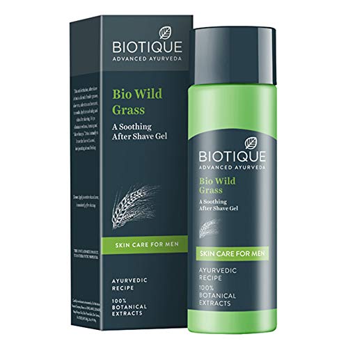 Biotique Bio Wild Grass A Soothing After Shave Gel for Men, 120ml i Eliminates Shave Bumps I 100% Natural & Organic Beauty & Personal Care Biotique