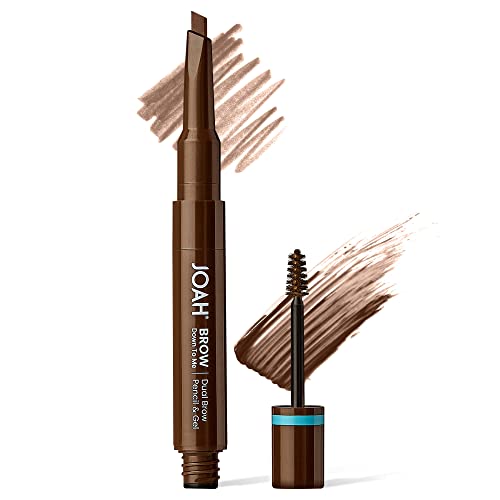 JOAH Brow Down To Me Dual Brow Pencil and Gel, Triangular Tip, Tinted Gel, Long-Lasting Vegan Formula, Smudge-Free Pencil Tip, Lightweight Beauty & Personal Care JOAH