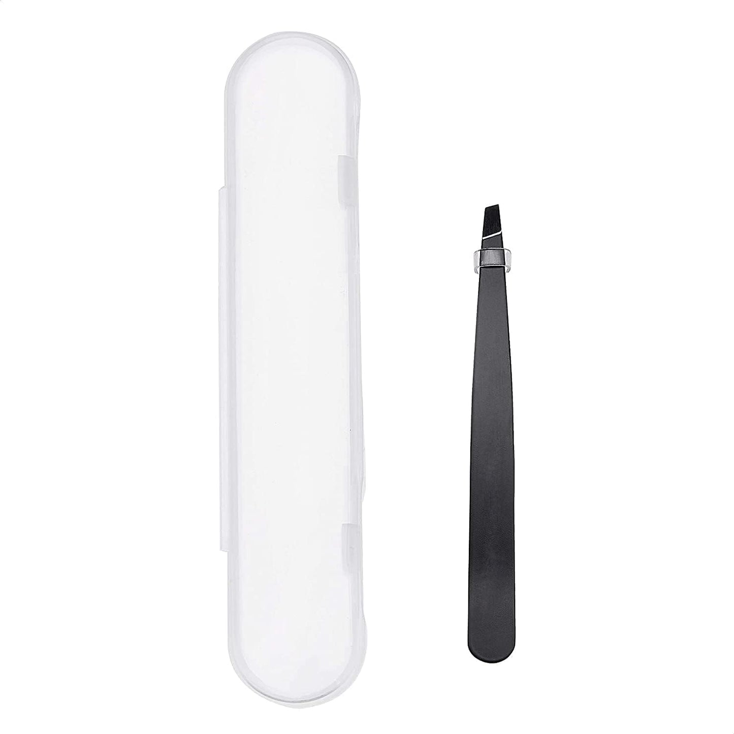 Amazon Basics Slant Tip Tweezer - Professional Stainless Steel Tweezer for Effective Hair Removal, Ideal for Daily Beauty Regimen, with Travel Case Beauty & Personal Care Amazon Basics