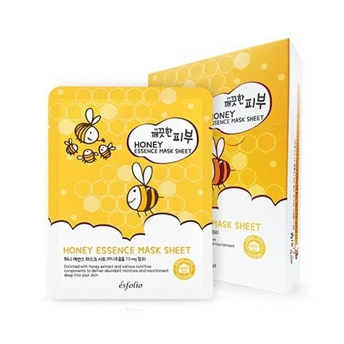 Esfolio Pure Skin Essence Mask Sheet Anti-Aging Rejuvenation Hydration Honey (Pack of 10)… Beauty & Personal Care esfolio