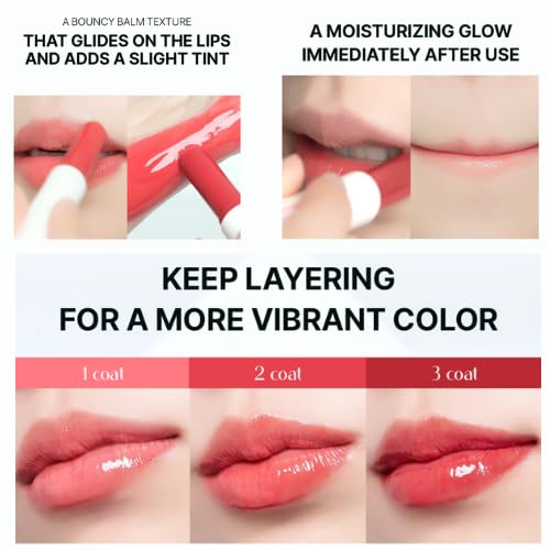 # HANHYUNJAE Pro Melt Lip Balm, 3 Colors Food-Inspired Glossy Finish (01 / Cherry Red) / 0.098oz / Vegan, Hypoallergenic, Hydrating Melting Balm Beauty and Personal Care HANHYUNJAE