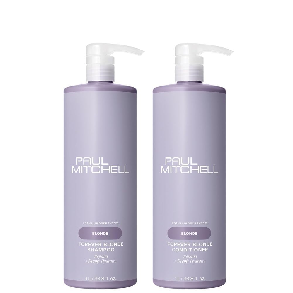 Paul Mitchell Forever Blonde Shampoo and Conditioner Set, Color Safe, Repairs Damage, Hydrates and Detangles Beauty & Personal Care Paul Mitchell