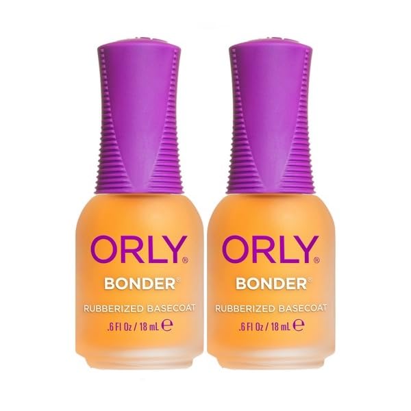 Orly Bonder Base Coat | Nail Polish Base Coat | Rubberized Basecoat for Long-Lasting Manicures & Pedicures (Bonder, 2 pack) Beauty and Personal Care Orly Default Title