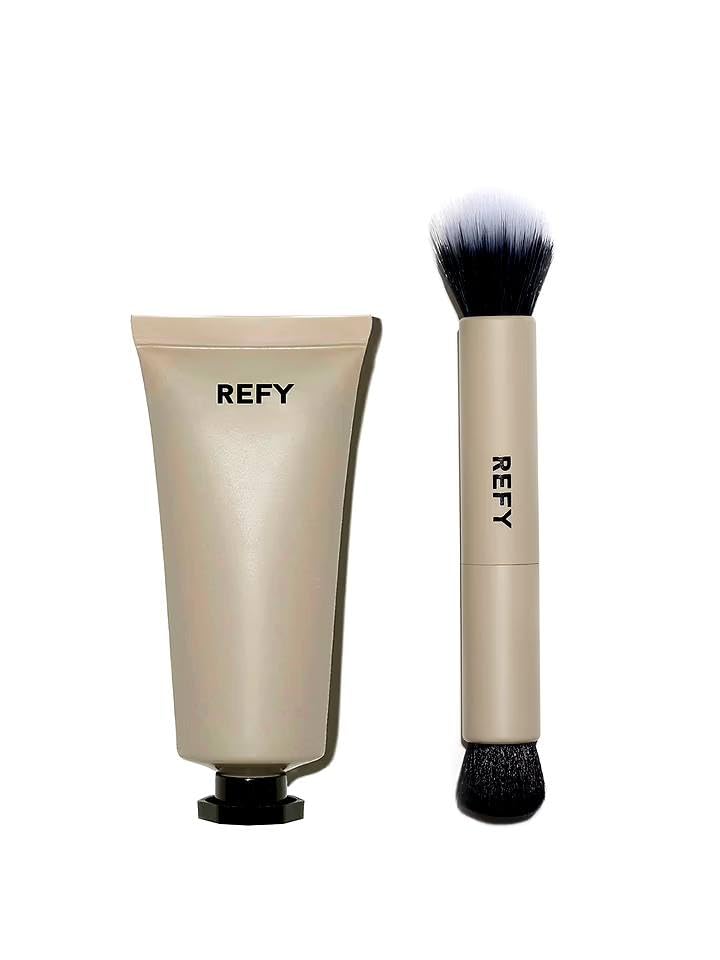REFY BODY GLOW + DUO BRUSH - Lightweight body glow moisturizer and brush Beauty and Personal Care REFY