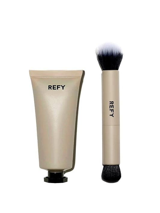 REFY BODY GLOW + DUO BRUSH - Lightweight body glow moisturizer and brush Beauty and Personal Care REFY