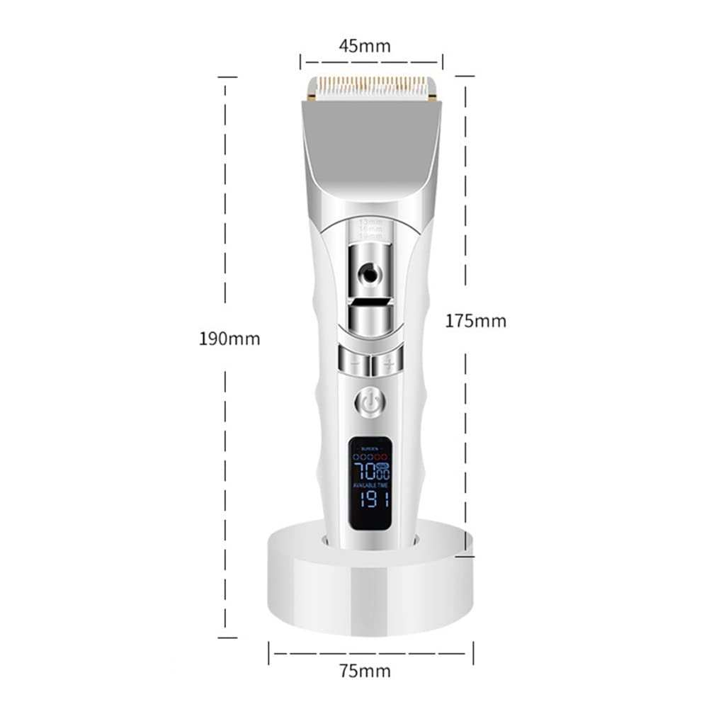 GLESVOWIO Hair Clippers Men USB Rechargeable Beard Razor Trimmer Electric Clipper Barber Cutter with LCD Display Screen Beauty and Personal Care GLESVOWIO