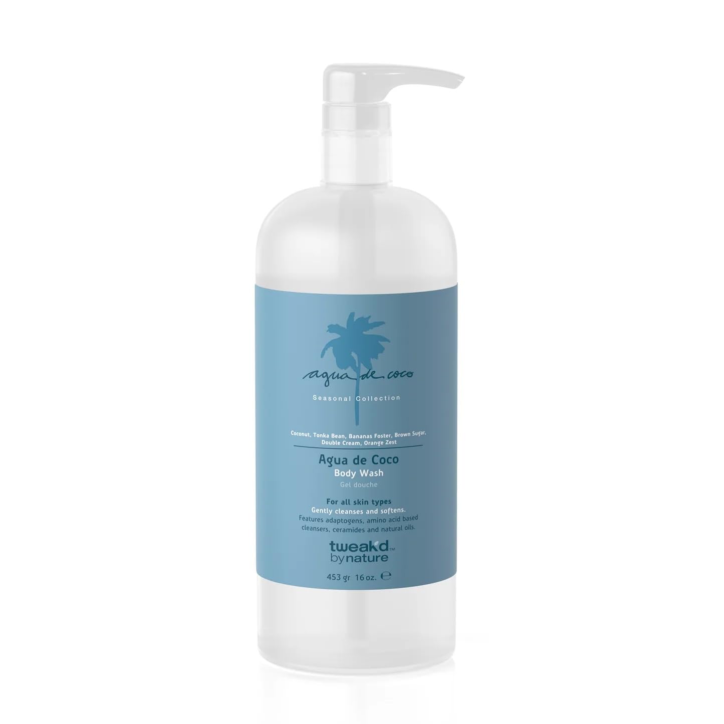 Tweak'd by Nature Agua de Coco Body Wash, Nourishing and Brightening, Sunkissed Coconut Scent, with Ceramides, Niacinamide, and Hyaluronic Acid Beauty & Personal Care Tweak'd by Nature