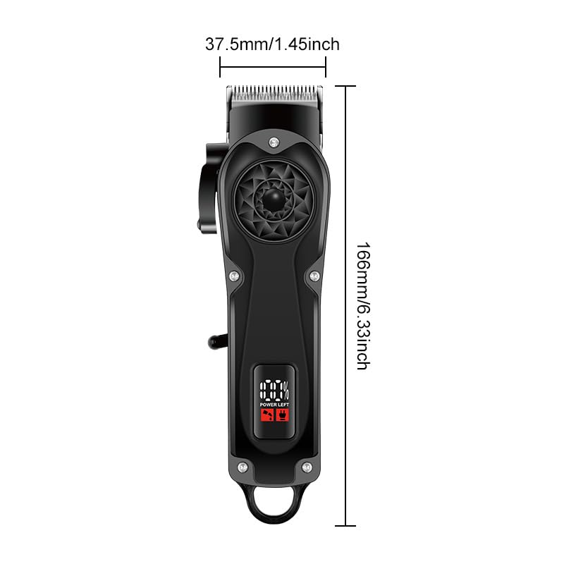 Professional Hair Clippers Set for Men Cordless Cutting Kit Barber Rechargeable Trimmer with LED Display, Gifts for Beauty and Personal Care QDKVTNDJZ