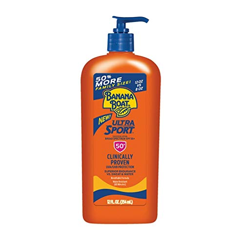 Banana Boat Sunscreen Sport Family Size Broad Spectrum Sun Care Sunscreen Lotion - Spf 50, 12 Ounce (Pack Of 2) Beauty & Personal Care Banana Boat