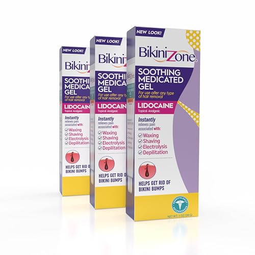 Bikini Zone Medicated After Shave Gel with Lidocaine, 1 Oz, 3 Pack Beauty and Personal Care Bikini Zone