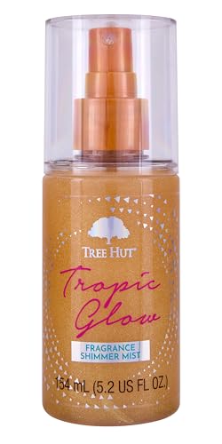 Tree Hut Tropic Glow Hair & Body Mist, Hydrating & Alcohol-Free, Light Shimmer Body Spray with Almond, Golden Amber, and Sandalwood Notes Beauty & Personal Care Tree Hut