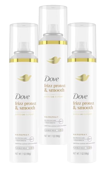 Dove Extra Hold Styling Hairspray, Smooth & Protect Against Frizz & Humidity, 24-Hour Flexible Hold, Anti-Frizz Hair Spray, 7 oz (Pack of 3) Beauty & Personal Care Dove