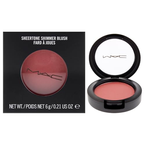 MAC Sheertone Shimmer Powder Blush Peachykeen for Women, 0.21 Ounce
