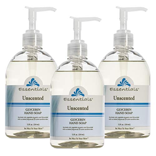 Essentials Glycerin Liquid Hand Soap, Unscented, 12-Fluid Ounce, Pack of 3 Beauty & Personal Care Essentials