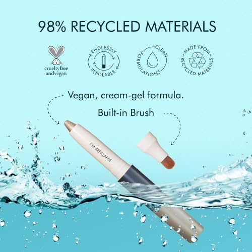TRE'STIQUE Shadow Crayon, Refillable Eyeshadow Crayon With Built-In Blending Brush, Sustainable Shadow Makeup, Clean Beauty Eyeshadow Beauty & Personal Care TRE'STIQUE