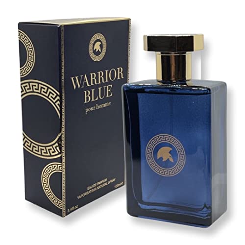 United Scents WARRIOR BLUE pour homme Eau de Parfum - 3.4 Fl Oz Fragrance for Men - Top Notes: Mint, Green Apple and Lemon Beauty & Personal Care United Scents