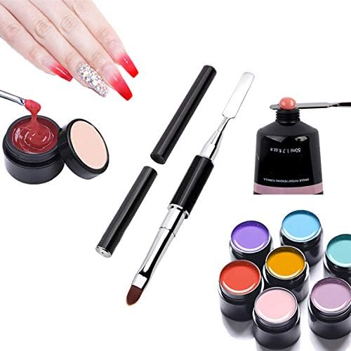 PayPie Dual-Ended Polygel Brush & Picker Brush tool, 2 in 1 Stainless Steel Designs Polygel Nail Brushes Gel Nail Tool for PolyGel Gel Acrylic Nails Beauty & Personal Care PayPie