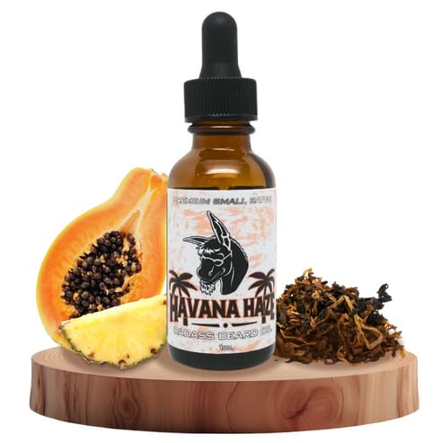 Badass Beard Care Beard Oil For Men - Havana Haze, 1 oz - 100% Natural and Organic Food-grade Ingredients, Soften Hair and Hydrate Skin Beauty and Personal Care Badass Beard Care