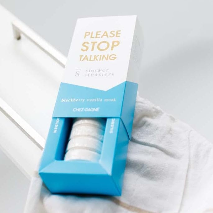 Aromatherapy Shower Steamers - Please Stop Talking - BlackBerry Vanilla Musk, Set of 8 - Vegan, Cruelty-Free, Made in USA - Paraben, Sulfate Beauty and Personal Care Chez Gagné