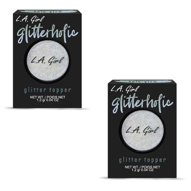 Pack of 2 L.A. Girl Glitterholic Glitter Topper, Holo-Glam GGP451 Beauty & Personal Care L.A. Girl