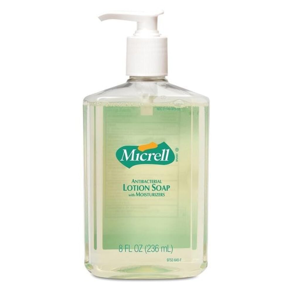 GOJO MICRELL Antibacterial Lotion Soap, Light Citrus Scent, 8 fl oz Pump Bottle (Pack of 12) - 9752-12 Beauty & Personal Care GOJO