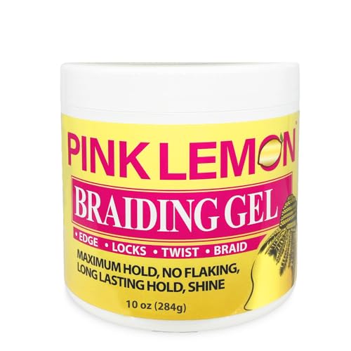 PINK LEMON Braiding Gel- Maximum Hold, No Flaking, Long Lasting Hold, High Shine. For Micro, Inter, Dread, Faux, Loc, Twist, Braid, Edge. (10 oz) Beauty & Personal Care PINK LEMON