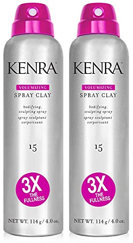 Kenra Professional Volumizing Spray Clay 15 | Bodifying, Fullness Spray | All Hair Types | 4 oz (2-Pack)