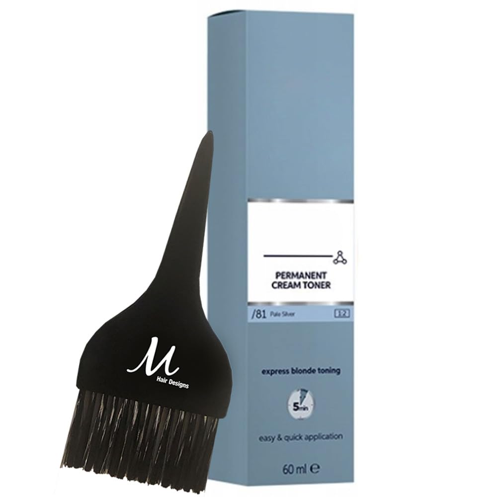 BlondorPlex Pale Silver /81 Cream Toner 2 Ounce with Tint Brush Beauty & Personal Care M Hair Designs