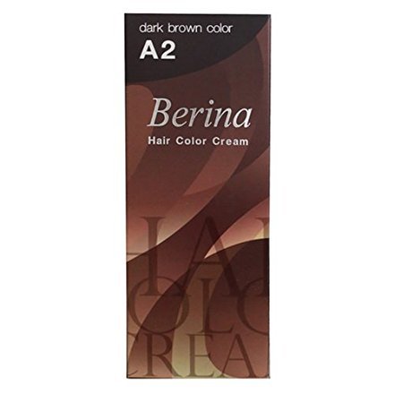 Pack of 1 Box Berina Dark Brown Hair Dye A2 Hair Color Cream Dye Dark Brown 60 G. Super Permanent Fashion Unisex Beauty & Personal Care Berina