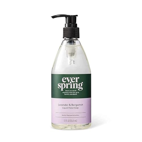 Lavender & Bergamot Liquid Hand Soap - 12 fl oz - Everspring Beauty & Personal Care Everspring