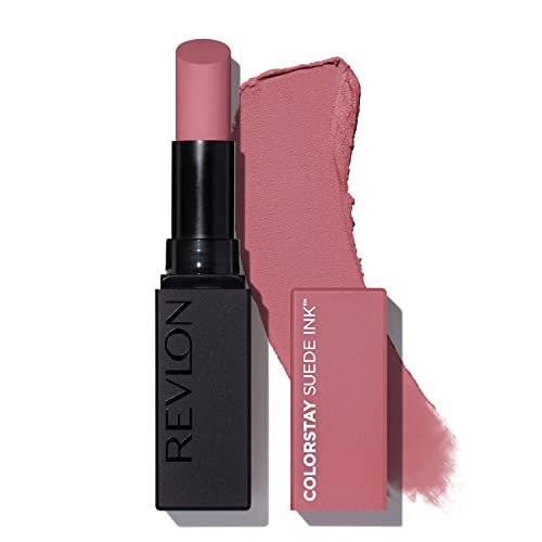 Revlon Lipstick, ColorStay Suede Ink, Built-in Primer, Stocking Stuffer for Women, Waterproof, Smudge-proof, Matte Color, 008 That Girl, 0.09 oz Beauty & Personal Care REVLON