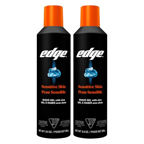 Edge Shaving Gel for Men, 9.5oz, 2 Pack Mens Shave Gel with Aloe, Mens Shaving Cream Sensitive Skin Shave Gel - Moisturizes, Protects, and Soothes Beauty and Personal Care Edge Default Title