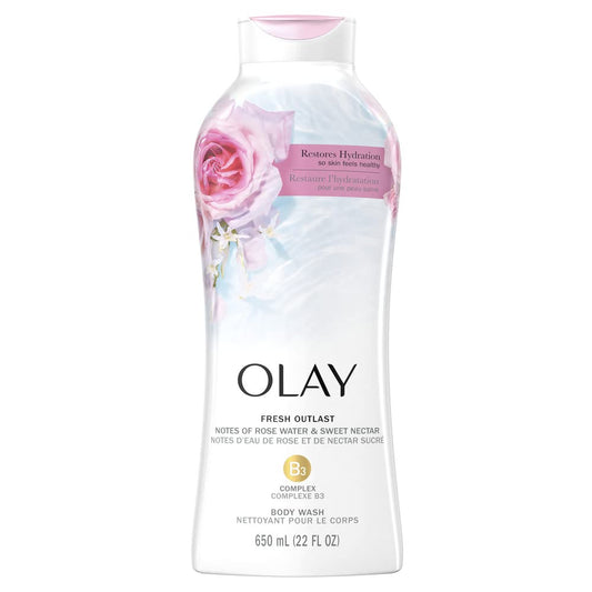 Olay Fresh Outlast Rose Water & Sweet Nectar Body Wash, 22 Fl oz, 5.732 Lb Beauty & Personal Care Olay