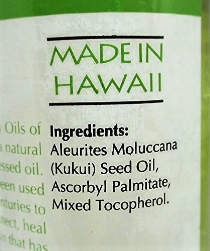 Oils of Aloha Hawaii Kukui Oil No Fragrance 4 Fluid Ounce Beauty & Personal Care Oils of Aloha