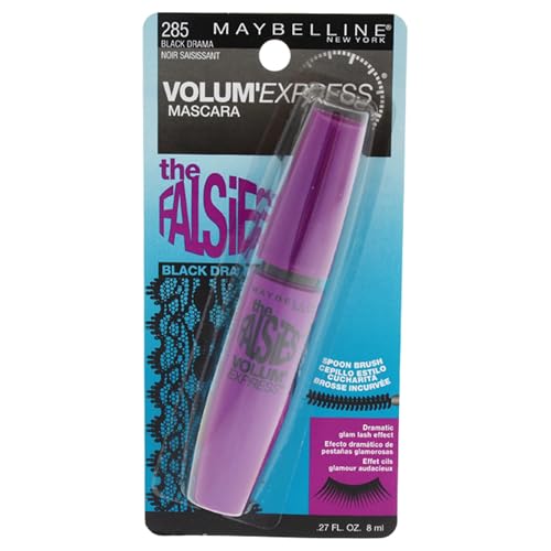 Maybelline New York Makeup Volum' Express The Falsies Washable Mascara, Black Drama, 0.27 fl. oz.