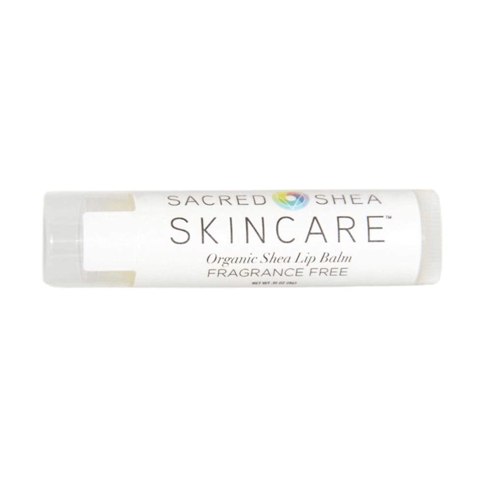 Sacred Shea Skincare Organic Unscented Natural Moisturizing Lip Balm, Natural Lip Repair, Healing Organic Fragrance-Free Shea Butter 4 Pack Beauty and Personal Care Sacred Shea Skincare