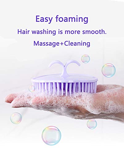 Aroveea Hair Scalp Brush Dandruff Cleaning Brush Shower Scalp Shampoo Brush Scalp Massager Pack of 4 (Orange and Violet) Beauty & Personal Care Aroveea