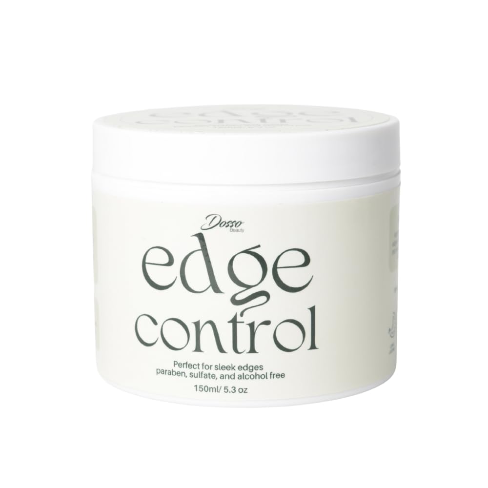 Dosso Beauty Organic Edge Control Hair Styling Gel, 5.3 oz, 48hr Hold, For All Hair Types, Naturally Scented, Non-Flaky- No Residue, Damage Free Hair Beauty & Personal Care Dosso Beauty