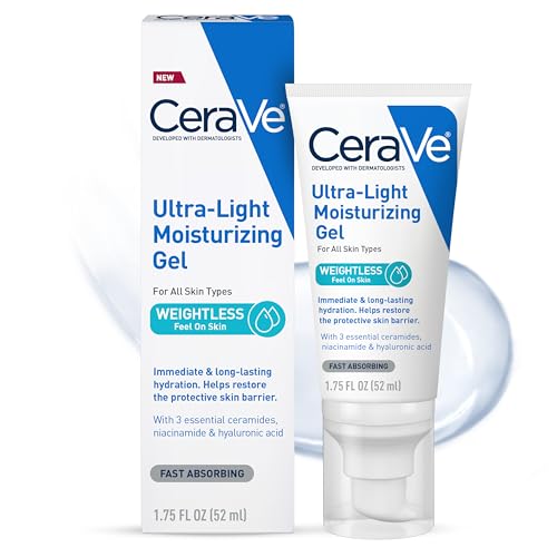 CeraVe Ultra-Light Moisturizing Gel, Hydrating Gel Face Moisturizer For Men & For Women with Ceramides, Niacinamide, Hyaluronic Acid, Fragrance Free Beauty and Personal Care CeraVe Default Title