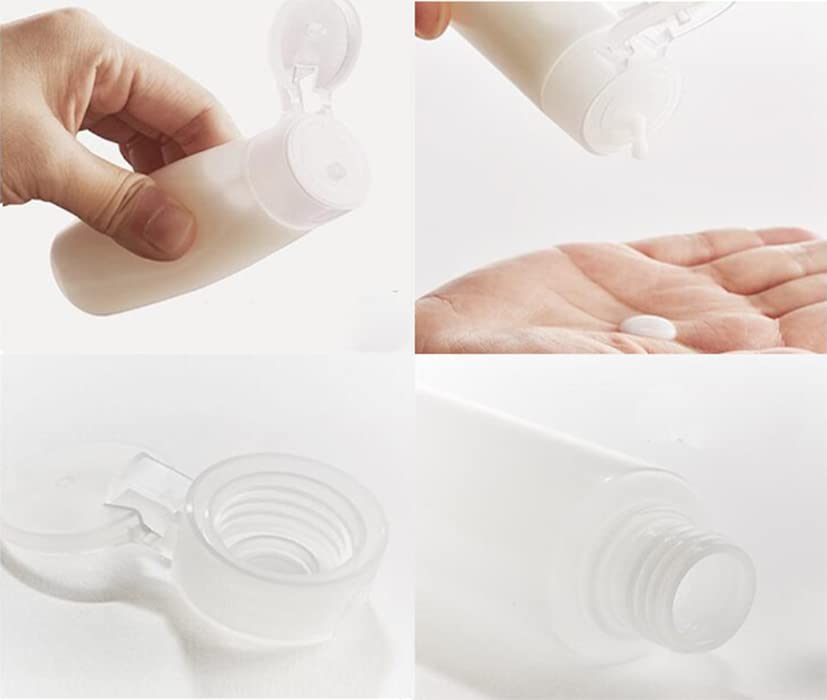 Bamboopack 4 Pcs 100ml 3.3oz Leak Proof Refillable Plastic Bottle Squeeze Containers Liquid Containers Squeeze Tube Transparent Dispenser Toiletries Beauty & Personal Care Bamboopack
