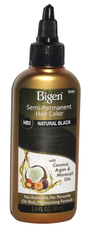 Bigen Semi-Permanent Haircolor #Nb2 Natural Black 3 Ounce (88ml) (2 Pack) Beauty & Personal Care Bigen