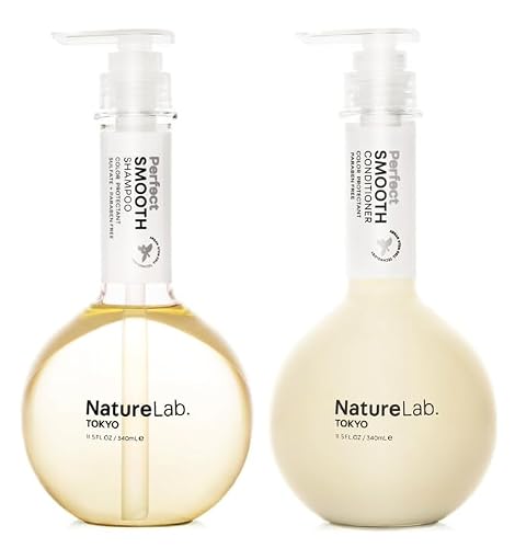 NatureLab.TOKYO Perfect Smooth Shampoo & Conditioner Duo - Japanese Shampoo and Conditioner for Dry, Frizzy Hair - Calms Scalp & Tames Strands from Beauty & Personal Care NATURELAB. TOKYO