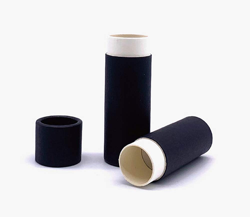 Healthcom 10 Pcs 1 Oz Paperboard Lip Balm Tubes Cardboard Krafts Paper Lipstick Tube Empty Lip Gloss Container Refillable Paper Round Solid Perfume Beauty and Personal Care Healthcom