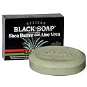 Madina African Black Soap With Shea Butter & Aloe Vera 100% Vegetable Base 3.5 oz (3 Bars)... Iwgl Beauty & Personal Care Madina